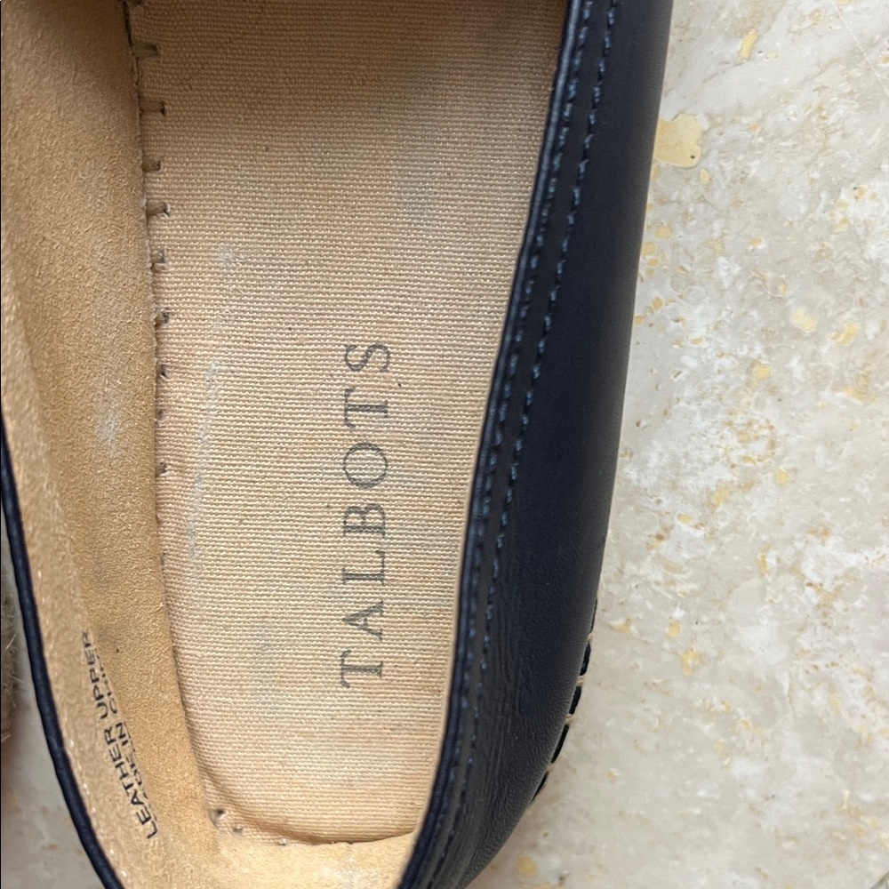 Talbots Navy Knotted Espadrilles Size 8 - Picture 2 of 3